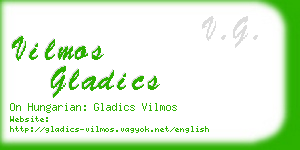 vilmos gladics business card